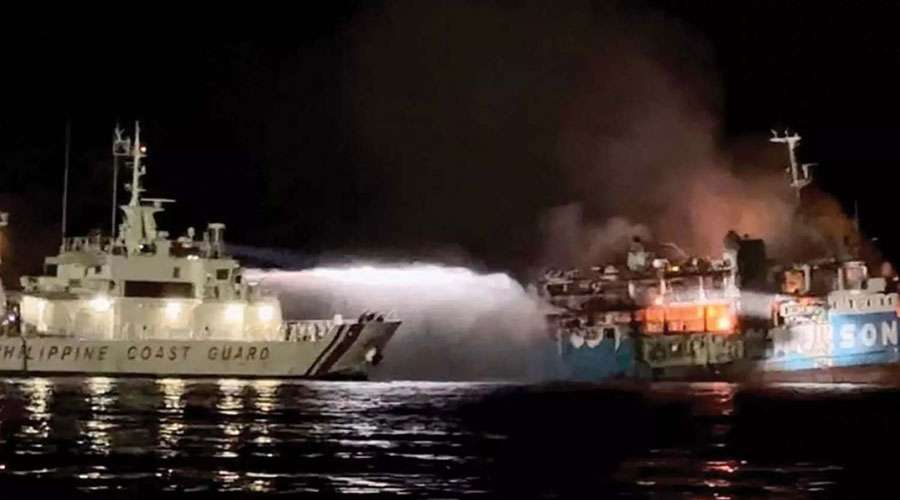 Philippines-Ship-fire 2023